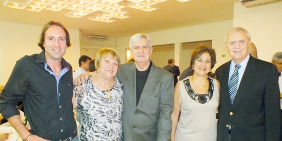 Gente que faz esta cidade: advogado Paulo Berardo, o ex-diretor da Faculdade de Direito de Franca, Euclides Celso Berardo e sua Miriam, e o casal Maria Inês e Welington Roberto Jorge, ela, da Wizard Idiomas
